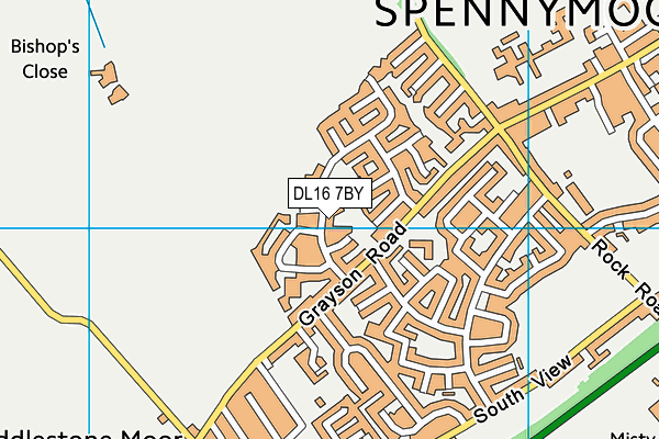 DL16 7BY map - OS VectorMap District (Ordnance Survey)