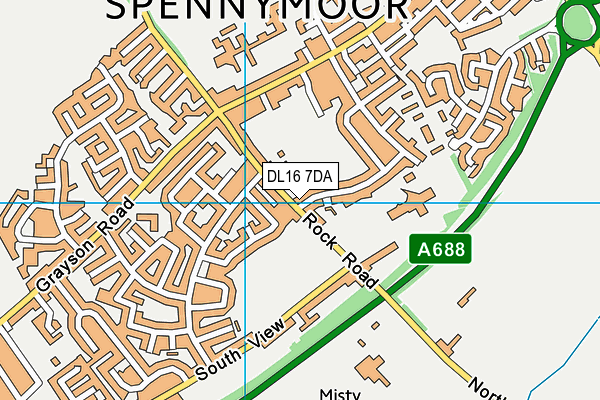 Middlestone Moor Academy map (DL16 7DA) - OS VectorMap District (Ordnance Survey)