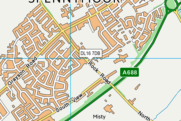 The Oaks Secondary School map (DL16 7DB) - OS VectorMap District (Ordnance Survey)