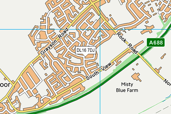 DL16 7DJ map - OS VectorMap District (Ordnance Survey)