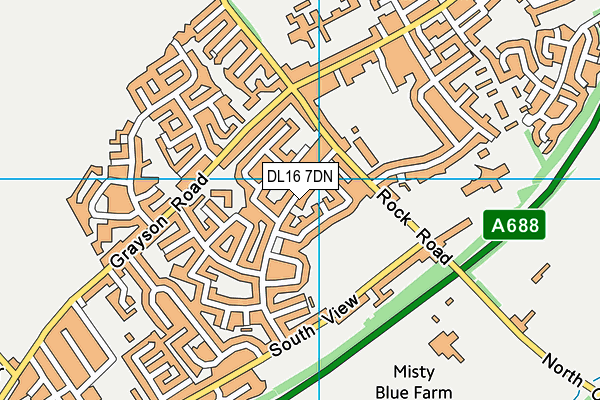 DL16 7DN map - OS VectorMap District (Ordnance Survey)