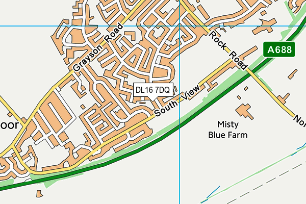 DL16 7DQ map - OS VectorMap District (Ordnance Survey)