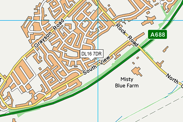 DL16 7DR map - OS VectorMap District (Ordnance Survey)