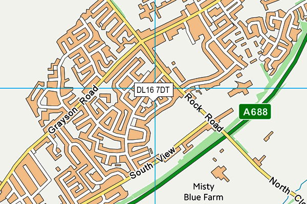 DL16 7DT map - OS VectorMap District (Ordnance Survey)
