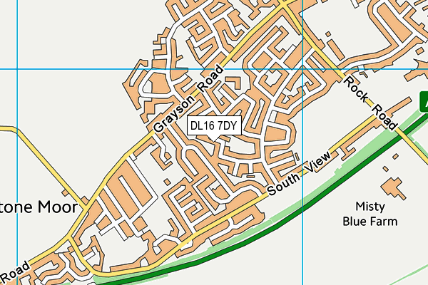 DL16 7DY map - OS VectorMap District (Ordnance Survey)