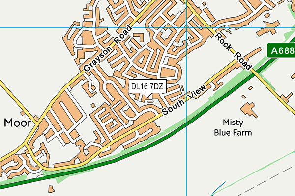 DL16 7DZ map - OS VectorMap District (Ordnance Survey)