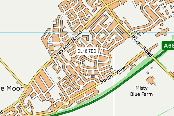 DL16 7ED map - OS VectorMap District (Ordnance Survey)