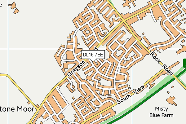 DL16 7EE map - OS VectorMap District (Ordnance Survey)