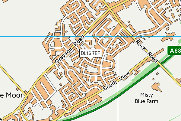 DL16 7EF map - OS VectorMap District (Ordnance Survey)