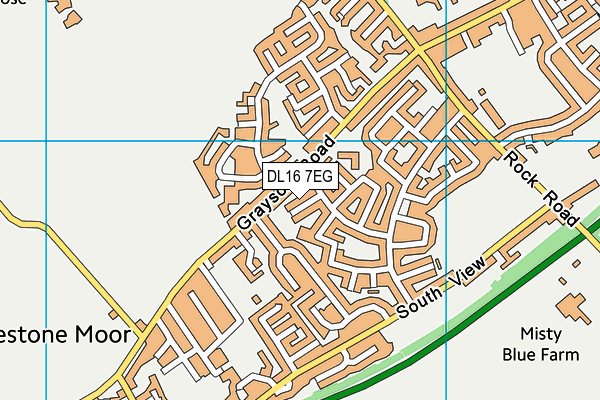 DL16 7EG map - OS VectorMap District (Ordnance Survey)