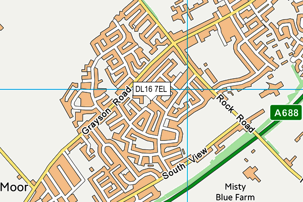 DL16 7EL map - OS VectorMap District (Ordnance Survey)