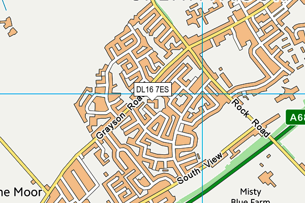 DL16 7ES map - OS VectorMap District (Ordnance Survey)