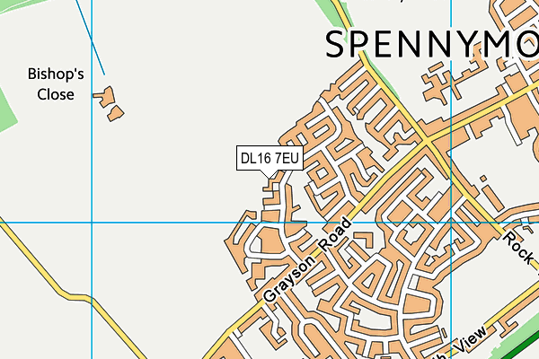 DL16 7EU map - OS VectorMap District (Ordnance Survey)