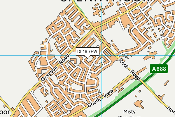 DL16 7EW map - OS VectorMap District (Ordnance Survey)