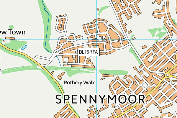 DL16 7FA map - OS VectorMap District (Ordnance Survey)