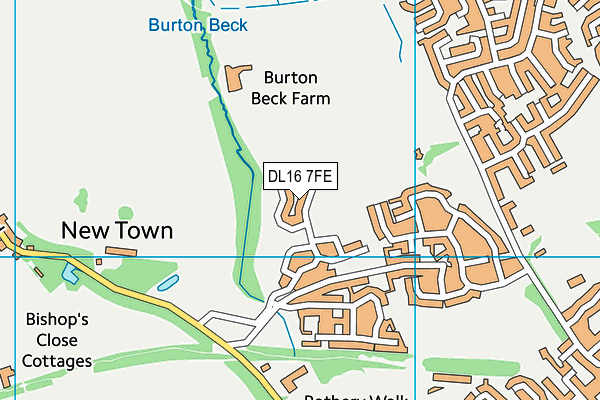 DL16 7FE map - OS VectorMap District (Ordnance Survey)