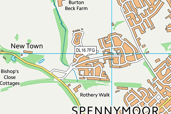 DL16 7FG map - OS VectorMap District (Ordnance Survey)