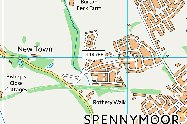 DL16 7FH map - OS VectorMap District (Ordnance Survey)