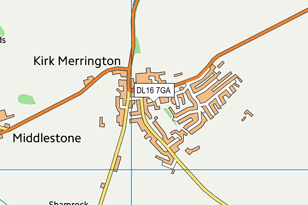 DL16 7GA map - OS VectorMap District (Ordnance Survey)