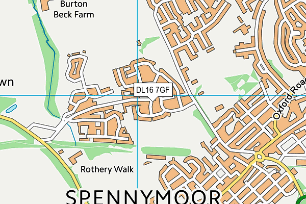 DL16 7GF map - OS VectorMap District (Ordnance Survey)