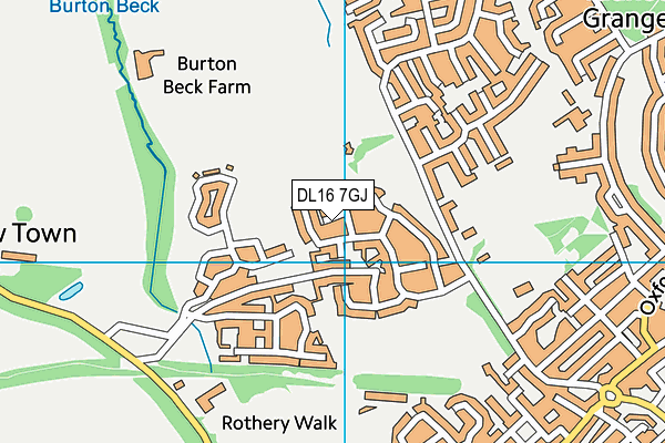 DL16 7GJ map - OS VectorMap District (Ordnance Survey)