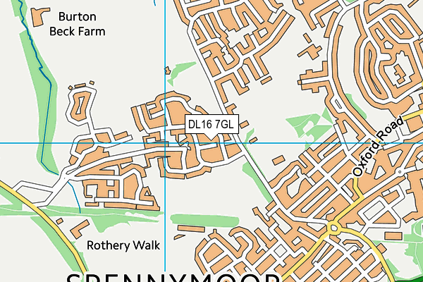 DL16 7GL map - OS VectorMap District (Ordnance Survey)