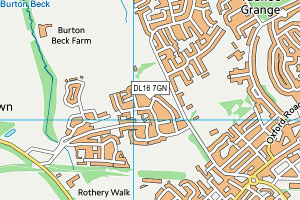 DL16 7GN map - OS VectorMap District (Ordnance Survey)