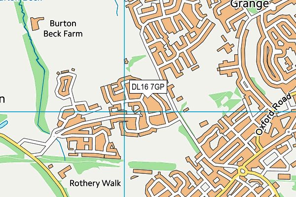 DL16 7GP map - OS VectorMap District (Ordnance Survey)