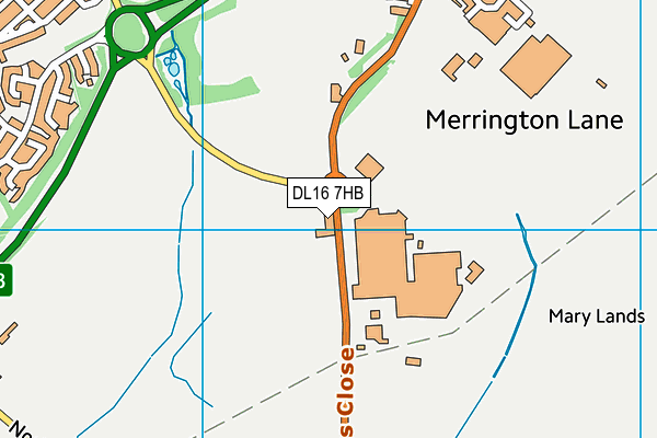 DL16 7HB map - OS VectorMap District (Ordnance Survey)