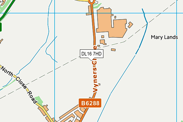 DL16 7HD map - OS VectorMap District (Ordnance Survey)