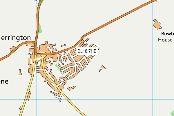 DL16 7HE map - OS VectorMap District (Ordnance Survey)
