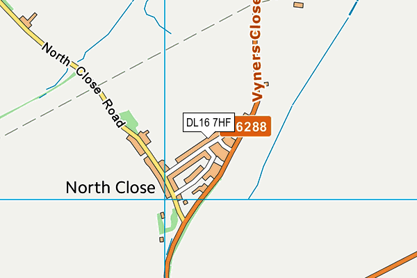 DL16 7HF map - OS VectorMap District (Ordnance Survey)