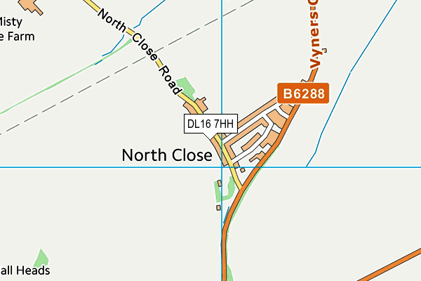 DL16 7HH map - OS VectorMap District (Ordnance Survey)