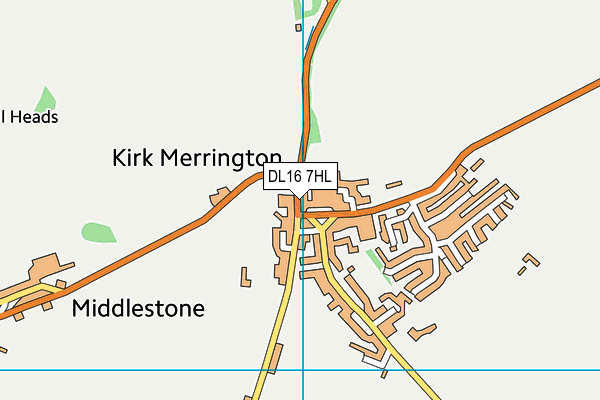 DL16 7HL map - OS VectorMap District (Ordnance Survey)