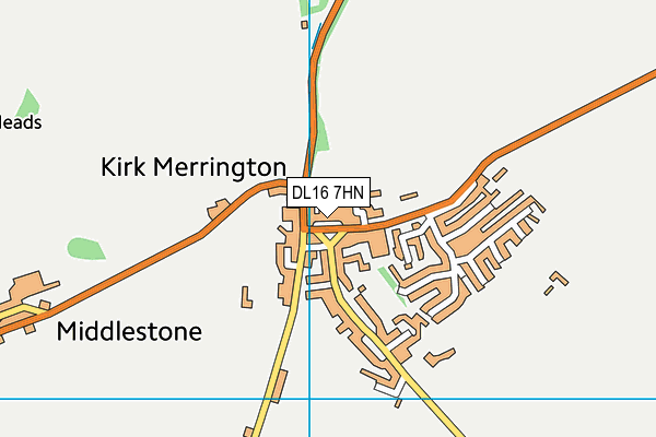 DL16 7HN map - OS VectorMap District (Ordnance Survey)