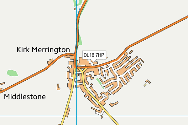 DL16 7HP map - OS VectorMap District (Ordnance Survey)
