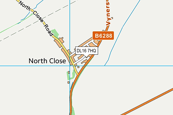 DL16 7HQ map - OS VectorMap District (Ordnance Survey)