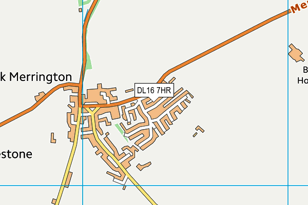 DL16 7HR map - OS VectorMap District (Ordnance Survey)