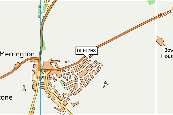 DL16 7HS map - OS VectorMap District (Ordnance Survey)