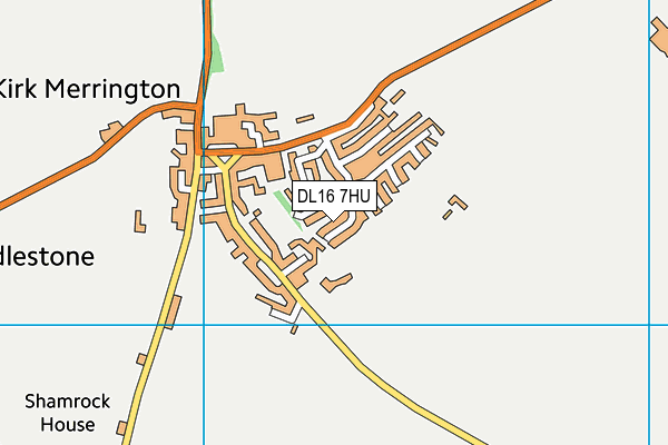 DL16 7HU map - OS VectorMap District (Ordnance Survey)