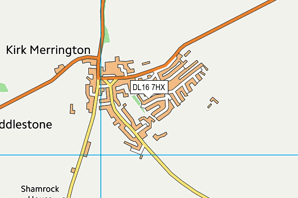 DL16 7HX map - OS VectorMap District (Ordnance Survey)