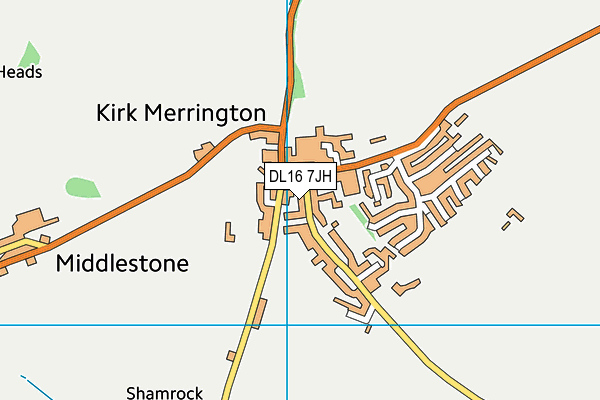 DL16 7JH map - OS VectorMap District (Ordnance Survey)