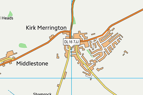 DL16 7JJ map - OS VectorMap District (Ordnance Survey)