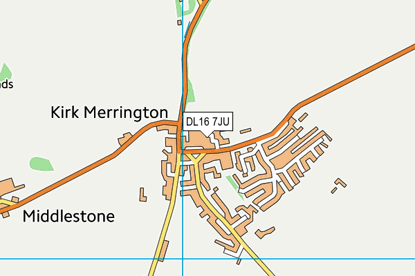 DL16 7JU map - OS VectorMap District (Ordnance Survey)