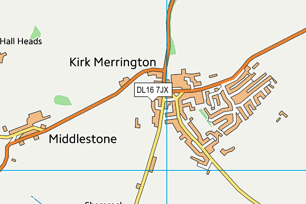 DL16 7JX map - OS VectorMap District (Ordnance Survey)