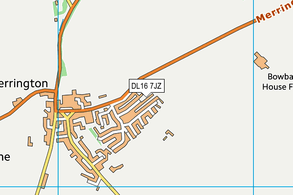 DL16 7JZ map - OS VectorMap District (Ordnance Survey)