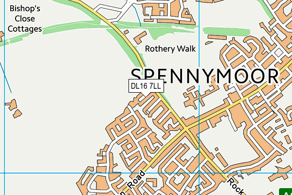 DL16 7LL map - OS VectorMap District (Ordnance Survey)