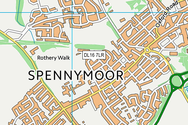 Spennymoor Cricket Club map (DL16 7LR) - OS VectorMap District (Ordnance Survey)