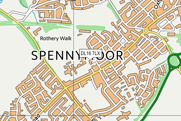 DL16 7LX map - OS VectorMap District (Ordnance Survey)