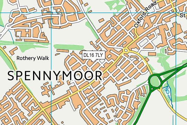 DL16 7LY map - OS VectorMap District (Ordnance Survey)